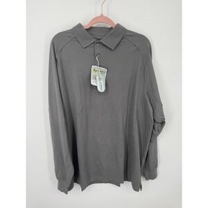 Horace Small Polo Shirt Mens XL Gray Cotton Blend Long Sleeve‎ Performance NWT